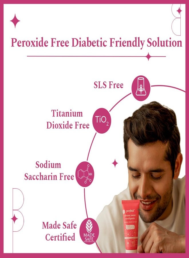 بيرفورا معجون أسنان بيرفورا لصحة الفم، خاص بمرضى السكري، للبالغين - 75 غرام (عبوة واحدة) | معجون أسنان خالٍ من السكر | معجون أسنان للحماية من التسوس | جل أسنان مناسب لمرضى السكري | معجون أسنان للأطفال والكبار | معجون أسنان خالٍ من كبريتات لوريل الصوديوم | معجون أسنان مضاد للتسوس | خالٍ من المحليات الصناعية | معتمد من Made Safe | مناسب للنباتيين | معجون أسنان جل - بنكهة النعناع والجامون - Image 4